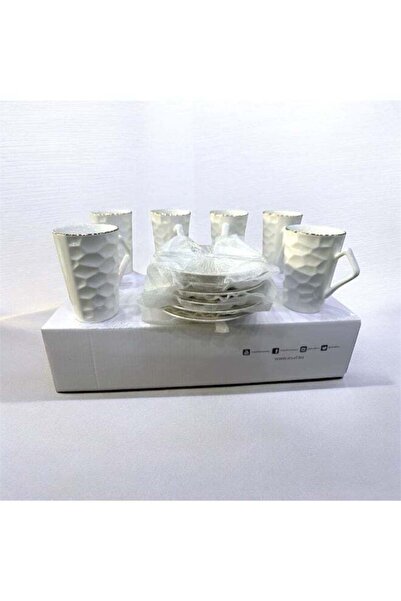 GENERIC4 6 Pieces of Luxurious Cups with Plates for Tea and Coffee