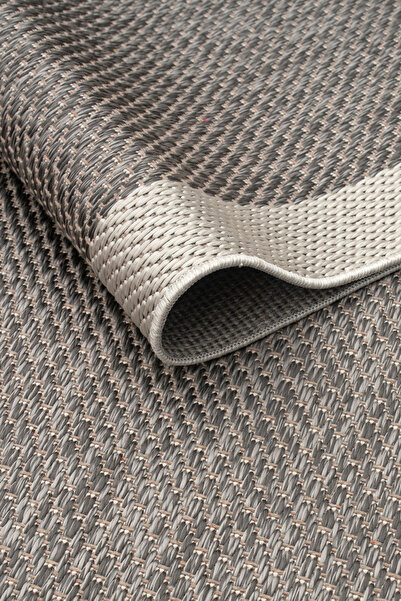 Vila Nova Home Krem Gri Sisal Dokuma, Çerçeveli,tozumaz kaymaz taban Salon, O...