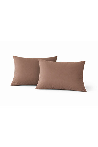 NazeninHome Ranforce 100% Cotton Pillowcase Set of 2 Dark Brown