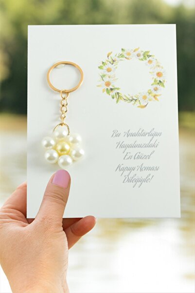 Marsilyan Papatya İnci Keychain