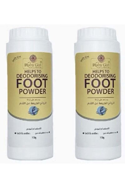 Ruby Girl بودرة لإزالة رائحة القدمين، 100 غرام، عبوة من قطعتين