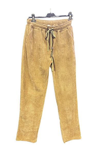 Park Moda Pantolon İpli Bel Lastikli Kadife