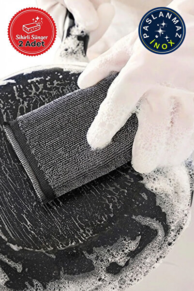 Vivenda Miss Clean 2’li Sihirli Inox Paslanmaz Telli Bulaşık Süngeri – Çizmez...