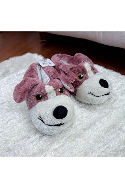 İpek Women's Animal-Shaped Plush Fluffy Non-Slip Sole Slippers