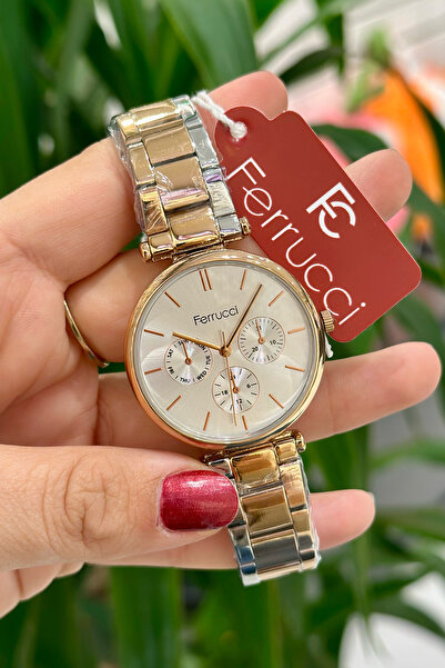 Ferrucci Çelik Kordon Su Geçirmez Garantili Kadın Kol Saati