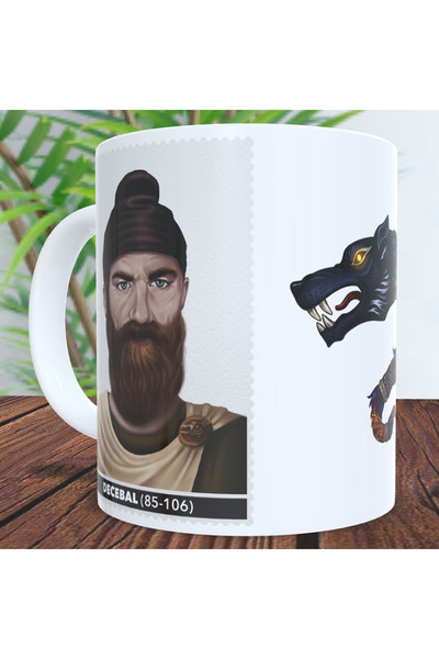 Leistung C&R Set of 2 Decebal the Dacian Wolf Mugs