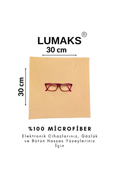 LUMAKS Oversized Microfiber Glasses Phone Tablet Cleaning Cloth 30X30 Large Size Yellow 1 Pc
