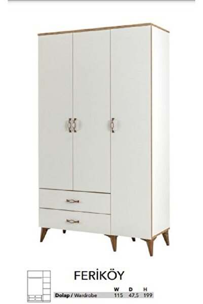 AYDINEV feriköy 3 kapılı dolap