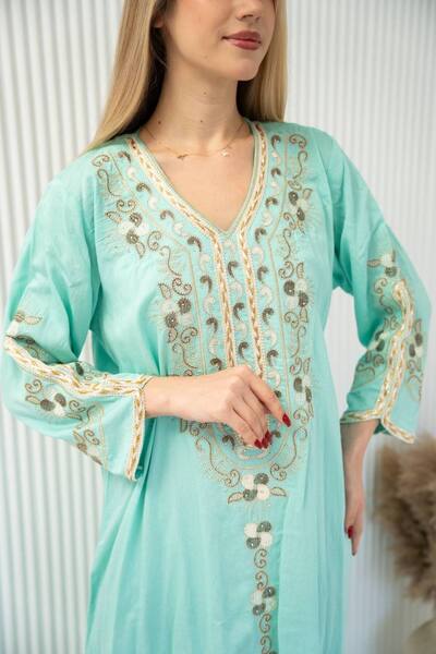 AFandina Elegant jalabiya with a comfortable fit and luxurious embroidery SM-2