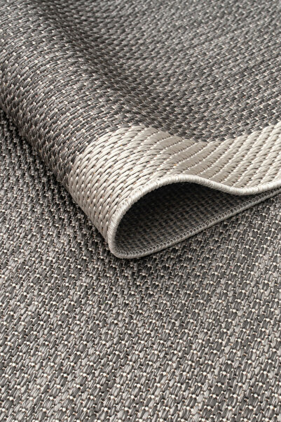 Vila Nova Home Krem Gri Sisal Dokuma, Çerçeveli,tozumaz kaymaz taban Salon, O...