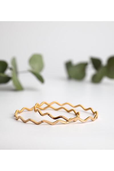 Narin Mücevherat Nar-in Altın Mücevherat Altın Bilezik Zikzak Ajda 08 (Yatırı...
