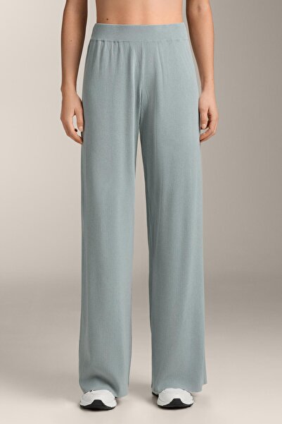 Oysho Yıkanmış örgü düz pantolon