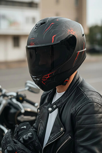 Givi 50.X ARACHNO MAT / 1 Renkli 1 Şeffaf Vizörlü Motosiklet Kask