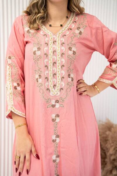 AFandina Elegant jalabiya with a comfortable fit and luxurious embroidery SM-2