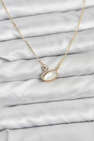 callerrons accessories Brass Gold Color Swan Model Women's Necklace - Ebj2512...