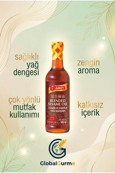 Amoy Susam Ve Kanola Yağı Karışımı 500 ml – Uzak Doğu Mutfağına Özel Wok Yağı...