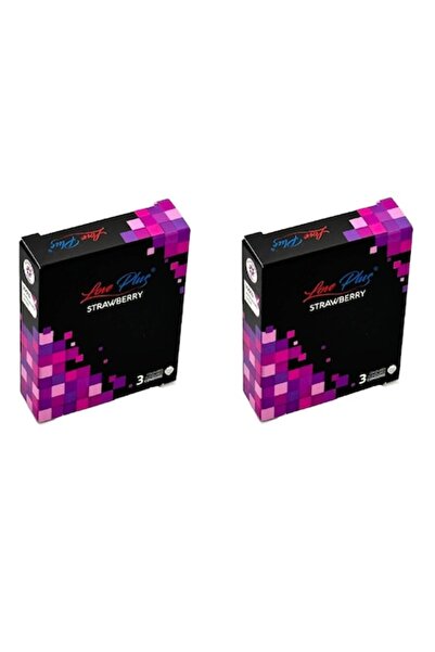 LOVE PLUS Pachet 6 Prezervative, Strawberry