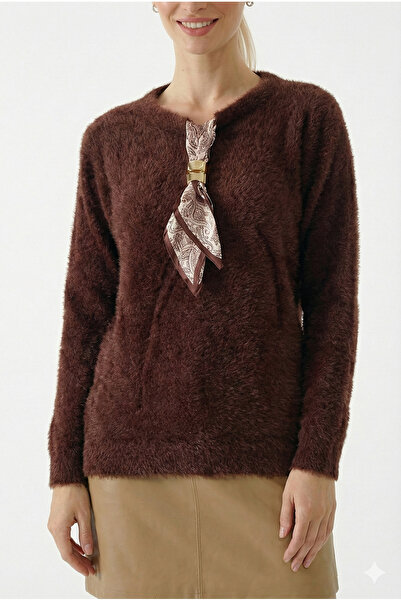 shE tekstil Scarf Knitwear Blouse Brown