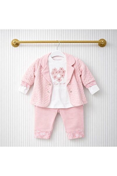 SeaBubbles طقم كارديجان للفتيات الصغيرات مكون من 3 قطع