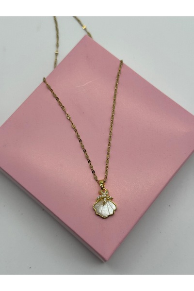 LAYDA قلادة على شكل صدفة البحر ونجمة من الفولاذ، عرض خاص لرأس السنة الجديدة