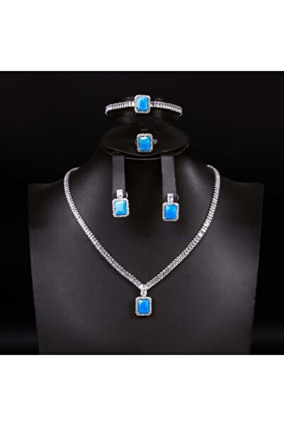 Generic اطقم مجوهرات زيركون فاخر باصدار خاص 5 قطع بضمان على اللون B-GM-9112