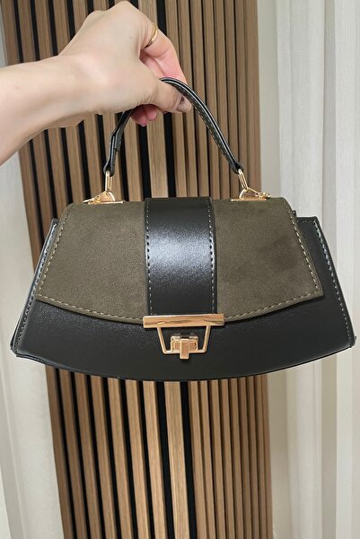 themoiss Women's Khaki Green Handbag - Adjustable Long Strap, Gold Accessorie...