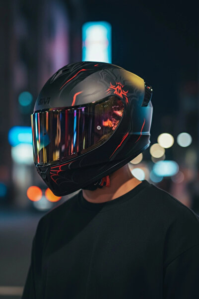 Givi 50.X ARACHNO MAT / 1 Renkli 1 Şeffaf Vizörlü Motosiklet Kask