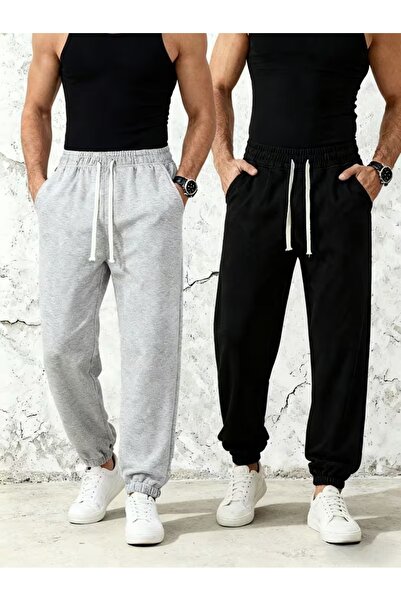 rocassi Ανδρικό παντελόνι φόρμας 2-Li oversized