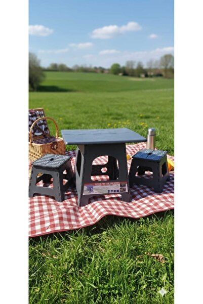 polivahome Portatif Plastik Katlanabilir Av Balık Kamp Piknik Oyun Masası Kat...