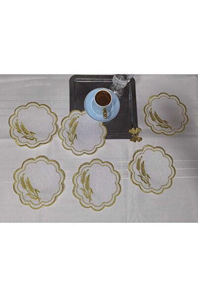 HM POLİSAJ Sunumluk Peçete, Kokteyl Peçetesi Kahve Yanı Sunumluk Nakışlı Kahv...