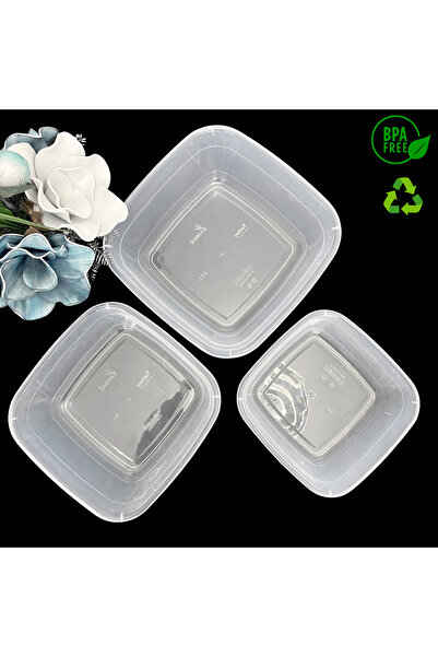 ViZKA 3-Piece Transparent Basin Set, Three Sizes Plastic Multi-Purpose Dough ...