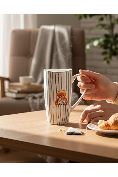 Onedekor Single Bear Porcelain Mug Black - 500 ml