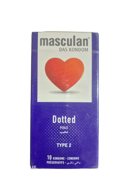 Masculan Dotted Condoms Type 2, Pack of 10