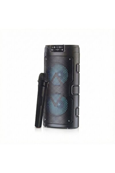 Başkenttekno 2129 Kablosuz Mikrofonlu RGB Ledli USB/TF/Radyolu Taşınabilir Bl...