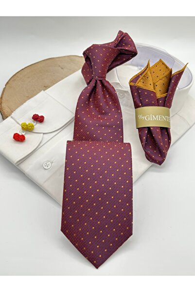 Gutiero Classic Tie with Red Dot Handkerchief