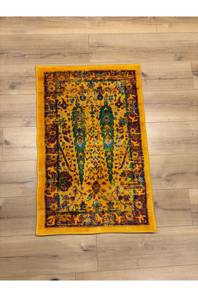 Calypso CALİPSO ETNİK ÖZEL TEZGAH HALISI ÖZEL İPLİK YUMUŞAK DOKULU 62x100