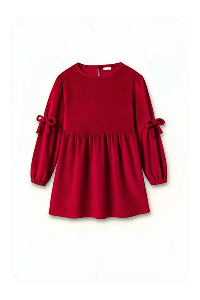 Zeyland فستان مخملي للأطفال البنات باللون الأحمر