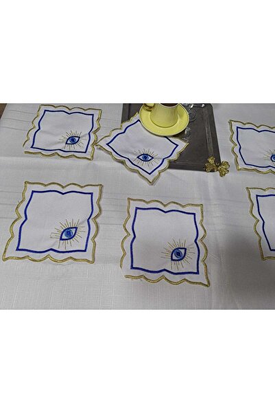 HM POLİSAJ Sunumluk Peçete, Kokteyl Peçetesi Kahve Yanı Sunumluk Nakışlı Kahv...