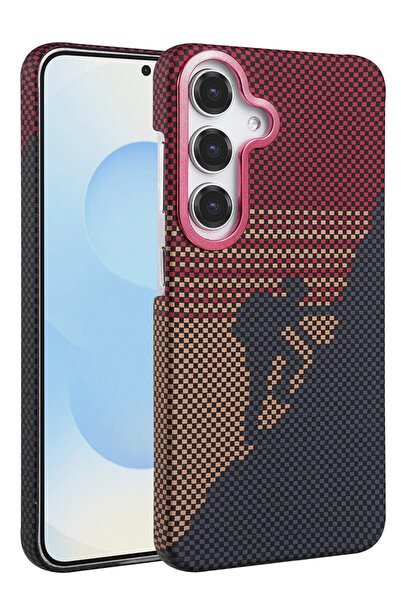 NewFace غطاء LVSQVR لهاتف سامسونج جالاكسي S24 FE فيجا ماجسيف (231312) - أحمر