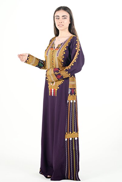 al bent al sharqieh جلابية عسيري نسائية مطرزة على الصدر والأكمام Embroidered ...