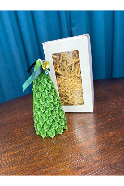OEM DECORATIVE CANDLE FIRE TREE GREEN 15 CM