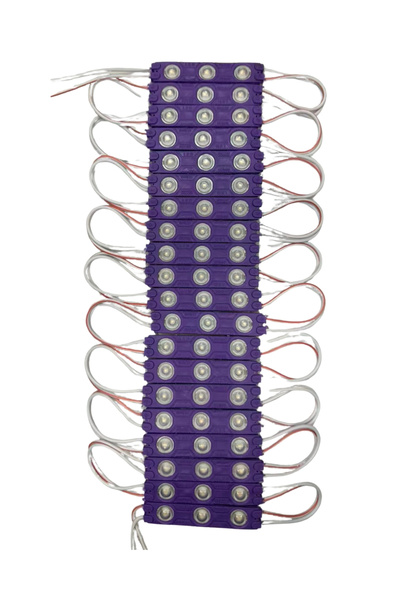 POWERR LED AYDINLATMA 20 Adet 12 Volt 1.2 Watt 3 Lensli Mor 2835 SMD Led Modü...