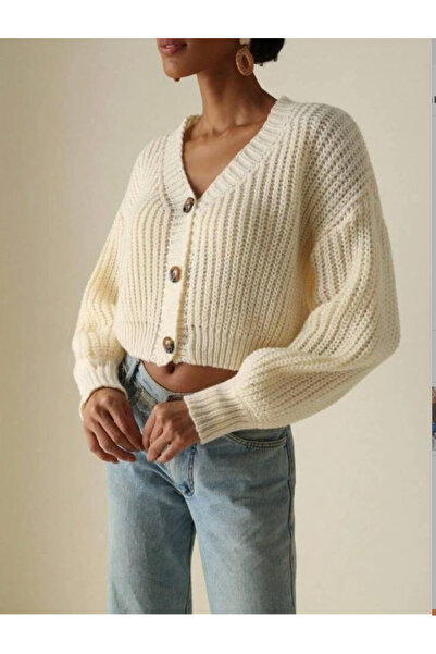 PEYORA Kadın Triko Düğmeli Hırka