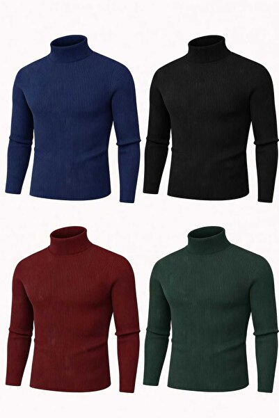 ANATOLIATEKSTILE 🧶 Set 4 bucati Maletă bărbătească slim fit bumbac – elegantă, călduroasă și confortabilă