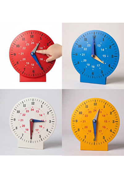 edumatoys Toy clock learning school material set of 4