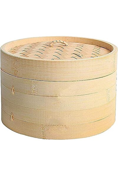 Promass قدر بخار من الخيزران ذو طبقتين مع غطاء - 8 بوصات