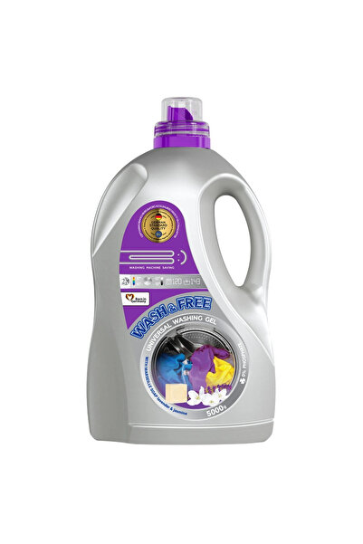 Wash & Free Universal Washing Gel Lavender 5 L – Liquid Detergent, 120 Washes