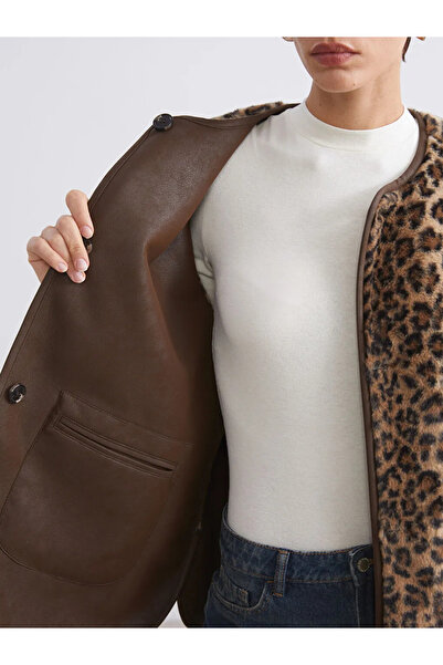 LC Waikiki Bisiklet Yaka Çift Taraflı Kadın Mont