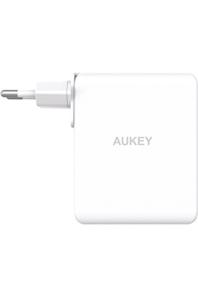 AUKEY Τροφή retea Aukey, PA-B7O WH, 140W, γρήγορη φόρτιση, 2 x USB-C, 1 x USB...