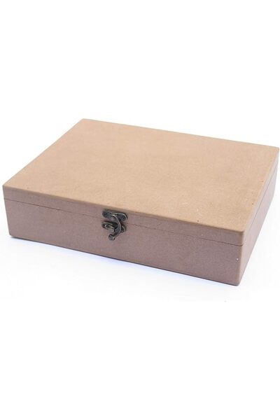 The Bros صندوق MDF للأعمال الفنية - صندوق مستطيل فارغ من خشب MDF سادة للرسم